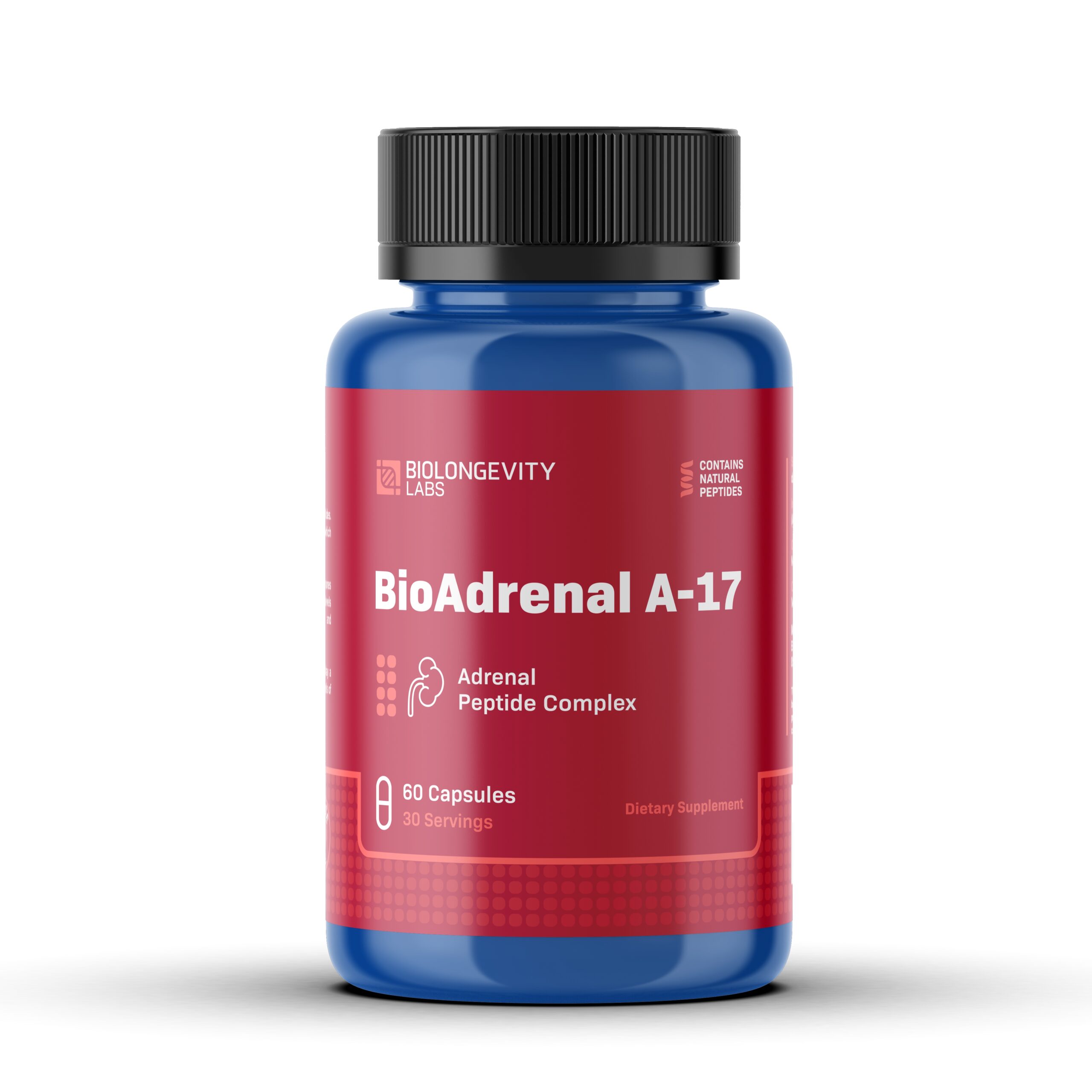 BioAdrenal - A-17 Adrenal Peptide Bioregulator (Glandokort) 1 BioAdrenal A-17 60ct - front